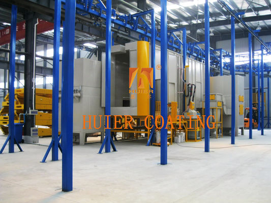 Linha de revestimento de pó eletrostático industrial com operação automática