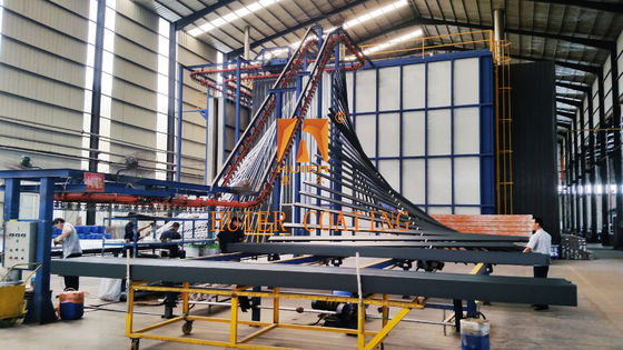 Linha automática de revestimento em pó de alta capacidade com uniforme para siderurgia