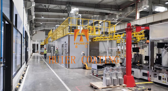 Infravermelho Servo Motor de aquecimento Linha de pintura automática de pulverização para espessura de revestimento 0,1-0,3 mm Produção